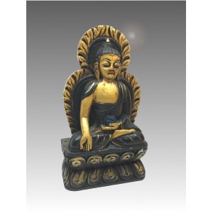 Buddha Śākyamuni, statua in legno