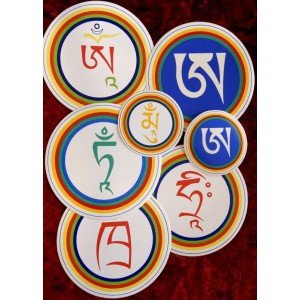 Adesivi con lettere tibetane (piccoli)