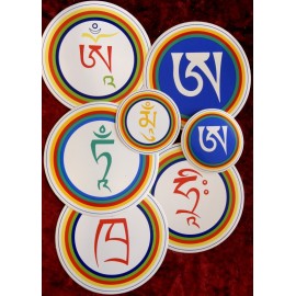 Adesivi con lettere tibetane (grande)
